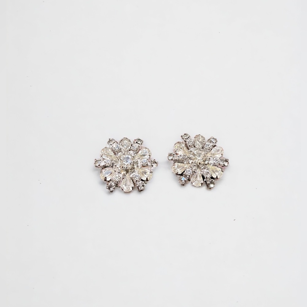 Vintage Clear Rhinestone Earrings